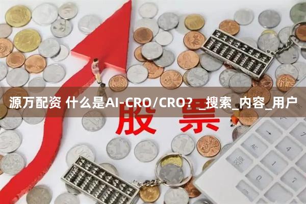 源万配资 什么是AI-CRO/CRO？_搜索_内容_用户