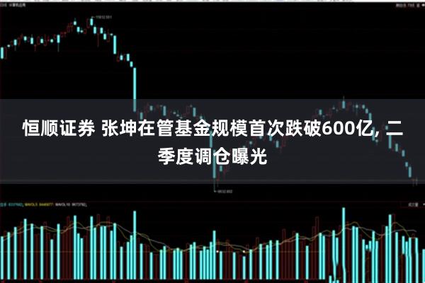 恒顺证券 张坤在管基金规模首次跌破600亿, 二季度调仓曝光